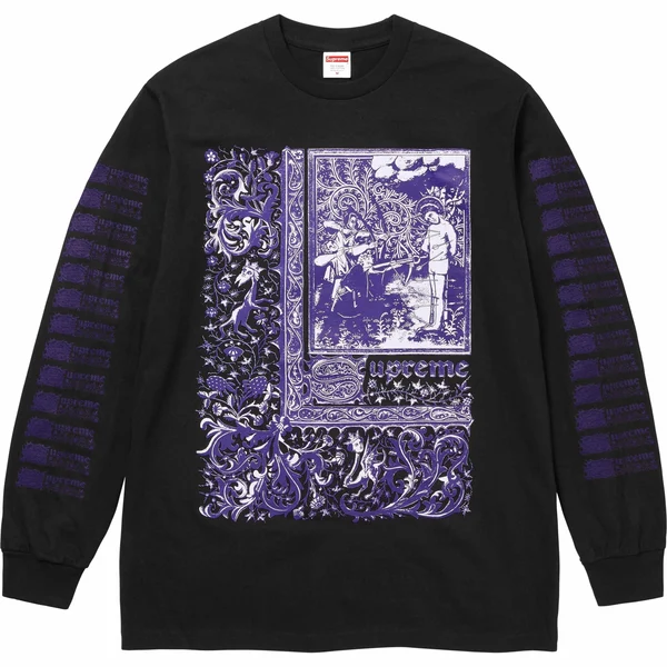 Supreme Saint Sebastian L/S Tee - Black (front)
