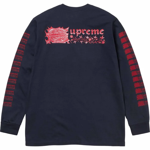 Supreme Saint Sebastian L/S Tee - Navy (front)