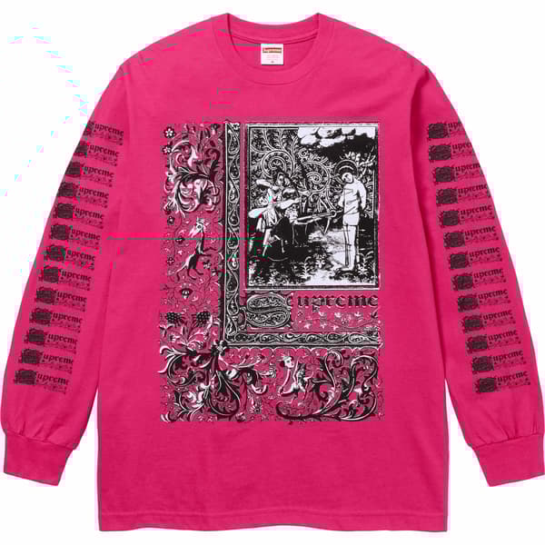 Supreme Saint Sebastian L/S Tee - Pink (front)