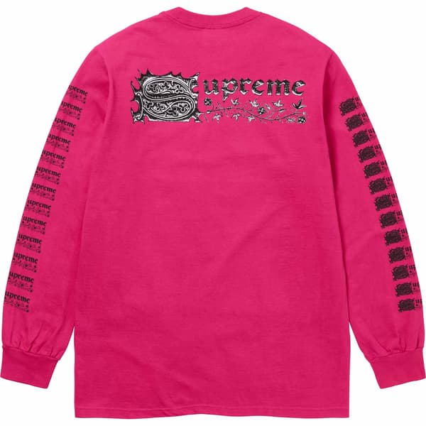 Supreme Saint Sebastian L/S Tee - Pink (front)