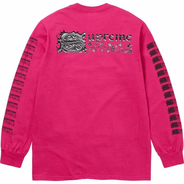Supreme Saint Sebastian L/S Tee - Pink (front)