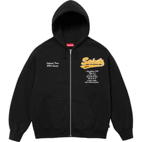 Supreme Salvation Zip Up Hooded Sweatshirt Black