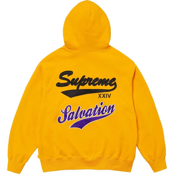 Supreme Salvation Zip Up Hooded Sweatshirt - Gold (front)