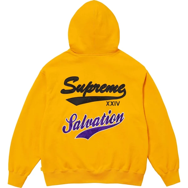 Supreme Salvation Zip Up Hooded Sweatshirt - Gold (front)