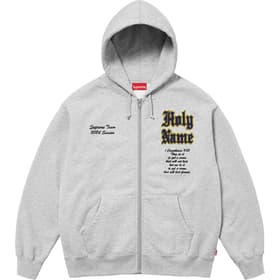 Supreme Salvation Zip Up Hooded Sweatshirt Heather Grey