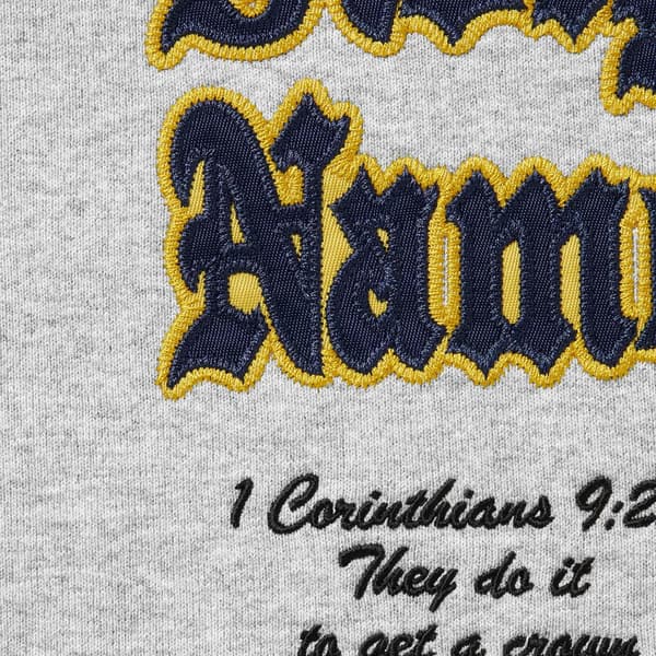 Supreme Salvation Zip Up Hooded Sweatshirt - Heather Grey (front)