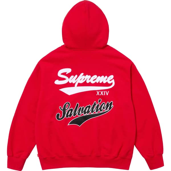 Supreme Salvation Zip Up Hooded Sweatshirt - Red (front)