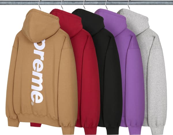 Supreme Satin Appliqué Hooded Sweatshirt - Product Image