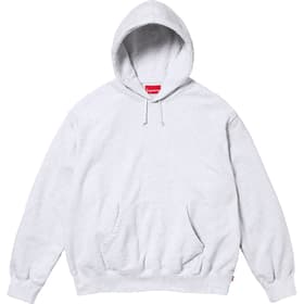 Supreme Satin Appliqué Hooded Sweatshirt Ash Grey