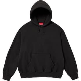 Supreme Satin Appliqué Hooded Sweatshirt Black