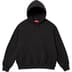 Supreme Satin Appliqué Hooded Sweatshirt - Black (front)
