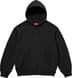 Supreme Satin Appliqué Hooded Sweatshirt - Black (front)