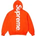 Supreme Satin Appliqué Hooded Sweatshirt - Bright Orange (front)