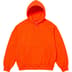 Supreme Satin Appliqué Hooded Sweatshirt - Bright Orange (front)