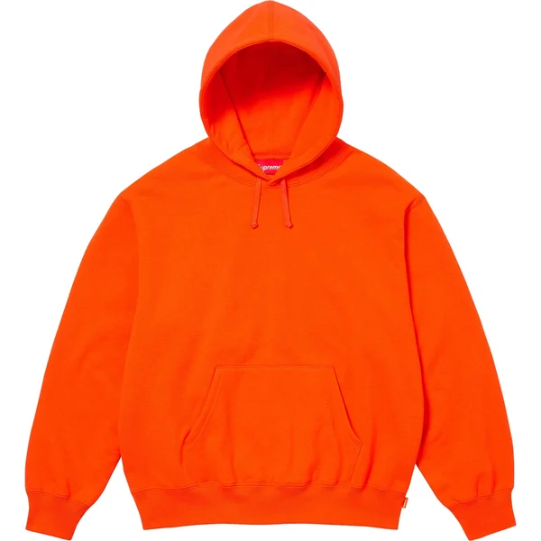 Supreme Satin Appliqué Hooded Sweatshirt - Bright Orange (front)