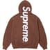 Supreme Satin Appliqué Hooded Sweatshirt - Brown (front)