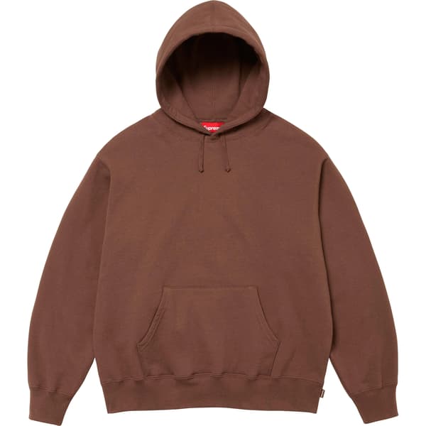 Supreme Satin Appliqué Hooded Sweatshirt - Brown (front)