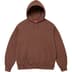 Supreme Satin Appliqué Hooded Sweatshirt - Brown (front)