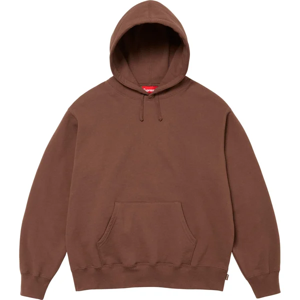 Supreme Satin Appliqué Hooded Sweatshirt - Brown (front)