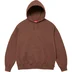 Supreme Satin Appliqué Hooded Sweatshirt - Brown (front)