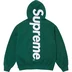 Supreme Satin Appliqué Hooded Sweatshirt - Dark Green (front)