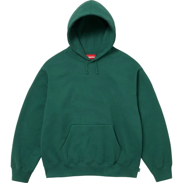 Supreme Satin Appliqué Hooded Sweatshirt - Dark Green (front)