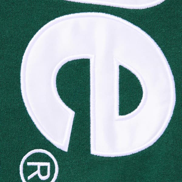 Supreme Satin Appliqué Hooded Sweatshirt - Dark Green (front)