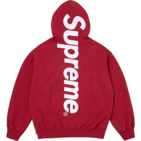 Supreme Satin Appliqué Hooded Sweatshirt Dark Red