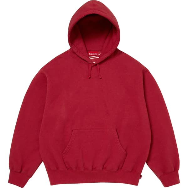 Supreme Satin Appliqué Hooded Sweatshirt - Dark Red (front)