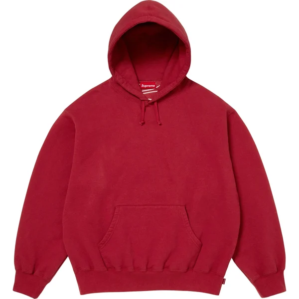 Supreme Satin Appliqué Hooded Sweatshirt - Dark Red (front)