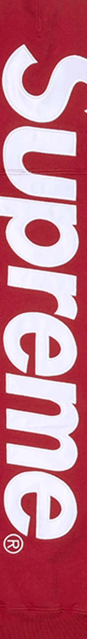 Supreme Satin Appliqué Hooded Sweatshirt - Dark Red (front)