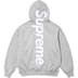 Supreme Satin Appliqué Hooded Sweatshirt - Heather Grey (front)