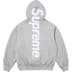 Supreme Satin Appliqué Hooded Sweatshirt - Heather Grey (front)