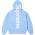 Supreme Satin Appliqué Hooded Sweatshirt - Light Blue (front)