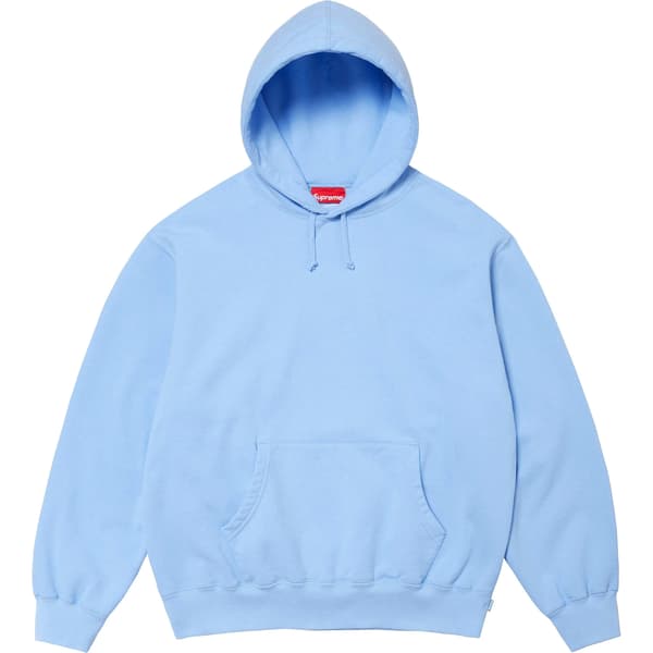 Supreme Satin Appliqué Hooded Sweatshirt - Light Blue (front)