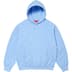 Supreme Satin Appliqué Hooded Sweatshirt - Light Blue (front)