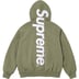 Supreme Satin Appliqué Hooded Sweatshirt - Light Olive (front)