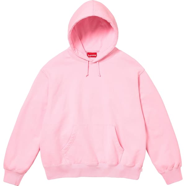 Supreme Satin Appliqué Hooded Sweatshirt - Light Pink (front)
