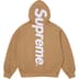 Supreme Satin Appliqué Hooded Sweatshirt - Light Tan (front)