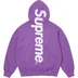 Supreme Satin Appliqué Hooded Sweatshirt - Violet (front)