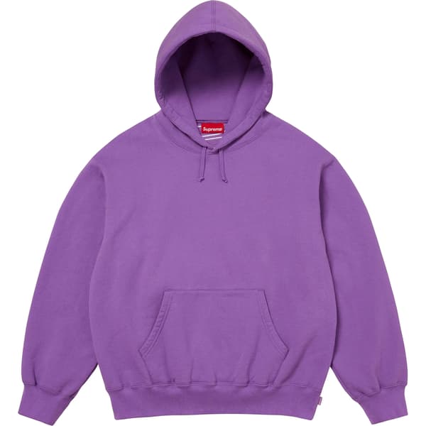 Supreme Satin Appliqué Hooded Sweatshirt - Violet (front)