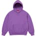Supreme Satin Appliqué Hooded Sweatshirt - Violet (front)