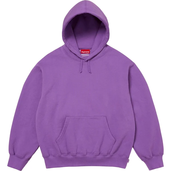 Supreme Satin Appliqué Hooded Sweatshirt - Violet (front)
