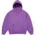 Supreme Satin Appliqué Hooded Sweatshirt - Violet (front)