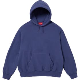 Supreme Satin Appliqué Hooded Sweatshirt Washed Navy