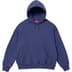 Supreme Satin Appliqué Hooded Sweatshirt - Washed Navy (front)