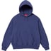 Supreme Satin Appliqué Hooded Sweatshirt - Washed Navy (front)