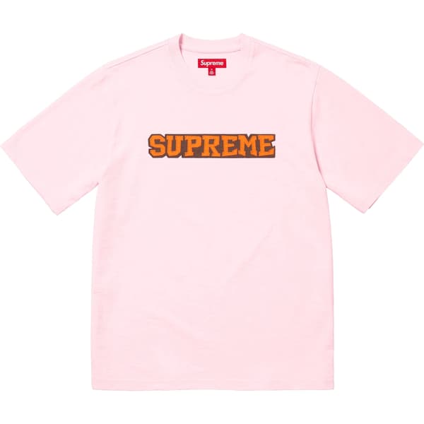 Supreme Satin Appliqué S/S Top - Light Pink (front)