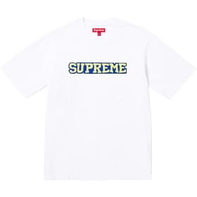Supreme Satin Appliqué S/S Top White