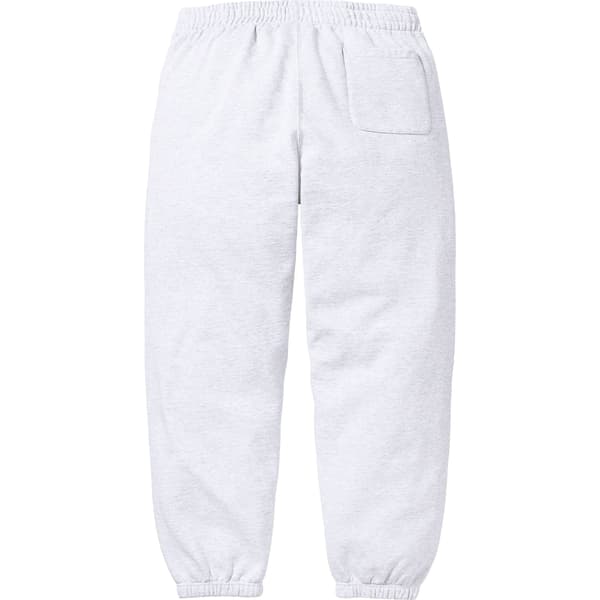 Supreme Satin Appliqué Sweatpant - Ash Grey (front)